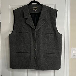 Men's Dark Gray Wool Vest